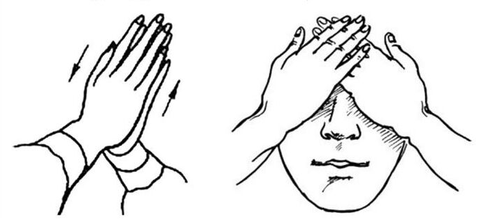 Palming for the eyes with poor vision