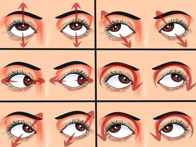 eye movements for gymnastics to restore vision